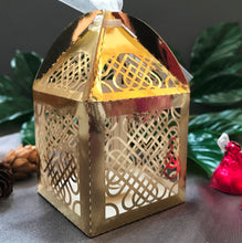 100pcs metallic Gold Laser Cut Wedding Favor Boxes,Laser Cut Gift Boxes,Candy Boxes with ribbon,Chocolate Packaging Boxes,Chocolate Boxes - Kdecoration