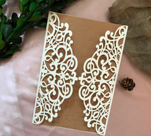 50pcs Pearl Cream Invitation Cards,Bridal Shower Invitations,laser cut wedding invite covers - Kdecoration