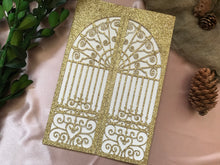 50pcs Glitter Silver Wedding Invitations,Gate Invitation Cards,Birthday Cards,Laser Cut Wedding Card - Kdecoration