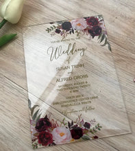 Custom 10pcs Acrylic Wedding Invitations,Birthday Acrylic Invitation,custom envelopes