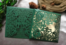 50pcs Pearl Blackish Green Laser Cut Wedding Cards,Wedding Invite covers,Birthday Invitations Cards - Kdecoration