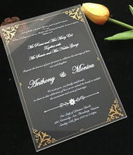 Custom 10pcs Acrylic Wedding Invitations,Transparent Acrylic Invitation,Acrylic Wedding Invites