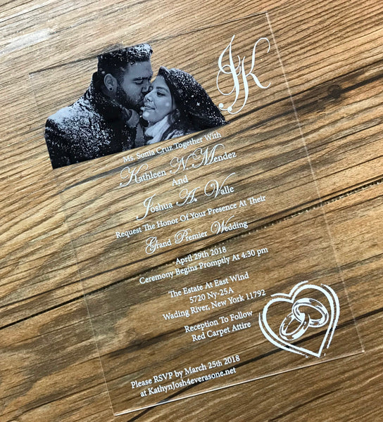 10pcs custom printing Acrylic Wedding Cards,Acrylic Birthday Invitation,Acrylic Invitation - Kdecoration