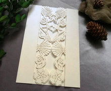 50pcs Seashell Laser Cut Wedding Cards,Bridal Shower Invitations Card,Engagement Invitation Cards - Kdecoration