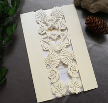 50pcs Seashell Laser Cut Wedding Cards,Bridal Shower Invitations Card,Engagement Invitation Cards - Kdecoration