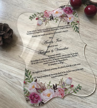 10pcs Floral Acrylic Laser Cut wedding invitation,Free Design Acrylic invitations,Bridal Shower Invitations