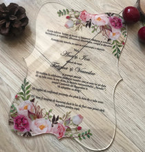 Invitation de mariage découpée au Laser en acrylique Floral 10 pièces, invitations acryliques de conception gratuite, Invitations de douche nuptiale