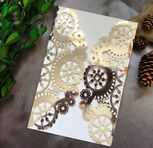 50pcs Metallic Silver Seahorse Laser Cut Invitations,Beach laser cut wedding Invitations - Kdecoration