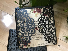 50pcs pearl ivory laser cut wedding invitations printing services,engagement invitation - Kdecoration