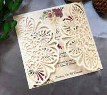 50pcs Pearl Cream Birthday Invitations,Laser Cut Wedding Invitations,Laser Cut Wedding Cards,Flower Invitations Cards - Kdecoration