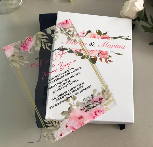 Free Design Elegant invitaitons,custom Acrylic invitations card,Acrylic Wedding invitaitons - Kdecoration