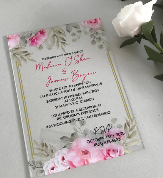 Free Design Elegant invitaitons,custom Acrylic invitations card,Acrylic Wedding invitaitons - Kdecoration