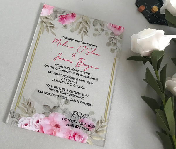 Free Design Elegant invitaitons,custom Acrylic invitations card,Acrylic Wedding invitaitons - Kdecoration
