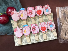 Pig Wooden Crafts Clips,Photo Hanging clips,Pin Clothespin,Birthday Party Favors decorations - Kdecoration