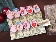 Pig Wooden Crafts Clips,Photo Hanging clips,Pin Clothespin,Birthday Party Favors decorations - Kdecoration