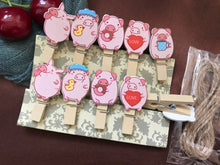 Pig Wooden Crafts Clips,Photo Hanging clips,Pin Clothespin,Birthday Party Favors decorations - Kdecoration