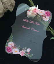 Invitations découpées au Laser de douche nuptiale en acrylique, Invitations de baptême en acrylique personnalisées 10 pièces, Invitation en acrylique