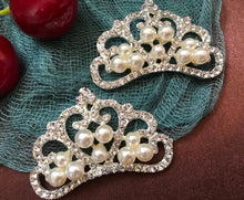 10pieces Crown Rhinestone Buttons,Embellishment Crystal Wedding Bouquet,Girl Hair Accessories buckle - Kdecoration