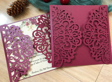 50pcs custom laser cut wedding invite cards,birthday laser cut invitations covers,DIY invite covers - Kdecoration