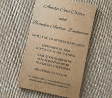 50pcs kraft paper invitation Printable,wedding Insert Cards,Insert Cards with printing,Insert Cards - Kdecoration