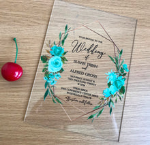 10pcs custom printing Floral Custom Acrylic Invitation,Acrylic Wedding Invitation - Kdecoration