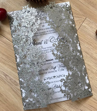 50pcs Glitter Silver Bridal Shower Invitation,Laser Cut Wedding Cards,baptism invitations - Kdecoration