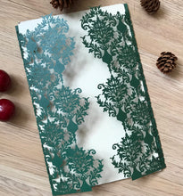 50pieces Pearl Blackish Green Laser Cut Wedding Cards,Invitations Cards,Laser Cut Invitations Cards - Kdecoration