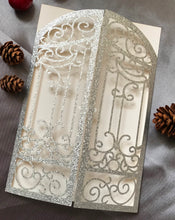 50pcs glitter paper custom Laser Cut Invitation Cards,wedding invite Cards - Kdecoration