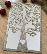 50pcs glitter paper Love Tree laser cut invitations,Laser Cut wedding invite Cards - Kdecoration