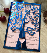 50pcs metallic paper Tree Laser Cut Invitations Cards,Birthday Invitation Cards - Kdecoration