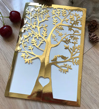 50pcs metallic paper Tree Laser Cut Invitations Cards,Birthday Invitation Cards - Kdecoration