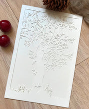 50pcs Pearl Cream Birthday Invitations,Tree Laser Cut Wedding Cards,Tree Wedding Invitations Cards - Kdecoration