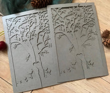 50pcs Tree Silver Laser Cut Invitation,classic wedding invitations,vintage wedding invitations - Kdecoration