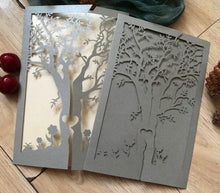 50pcs Tree Silver Laser Cut Invitation,classic wedding invitations,vintage wedding invitations - Kdecoration