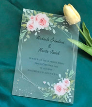 Invitation de mariage en acrylique, design gratuit, invitations en acrylique pour fête prénuptiale, Menu en acrylique, 10 pièces