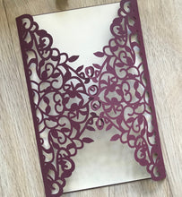 50pcs Pearl burgundy red Laser Cut wedding invite Cards,Laser Cut wedding invitations cards,birthday Invitaitons Cards,birthday invitation cards,laser cut invite cards - Kdecoration