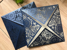 50pcs Pearl Navy Blue Laser Cut Wedding Cards,Wedding Invitations,birthday party invitations online - Kdecoration