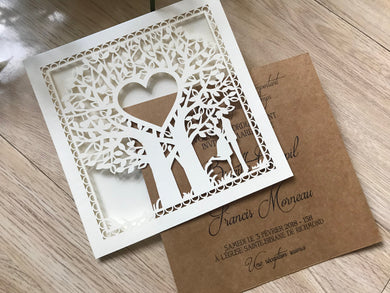 50pcs Pearl Cream unique wedding invitations,Laser Cut Wedding Cards,Laser Cut Invitation Cards - Kdecoration