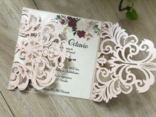 50pcs Pearl Incarnadine laser cut invitation,Laser Cut Wedding Cards,Engagement Invitations covers - Kdecoration