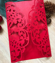 50pcs Pearl Red Love Laser cut invitations,Laser Cut wedding Cards,Baby Shower Invitations - Kdecoration