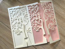 50pcs Pearl Cream Tree elegant wedding invitations,Romantic Invitation Cards, Laser Cut Invitations - Kdecoration