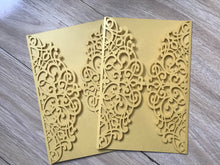 50pcs Pearl Gold wedding Invitations Cards,Laser Cut Wedding Cards,Bridal Shower Invitaitons - Kdecoration