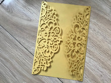 50pcs Pearl Gold wedding Invitations Cards,Laser Cut Wedding Cards,Bridal Shower Invitaitons - Kdecoration