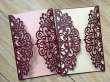 50pcs Pearl laser cut Wedding Cards,Bridal Shower Invitations,inexpensive wedding invitations - Kdecoration