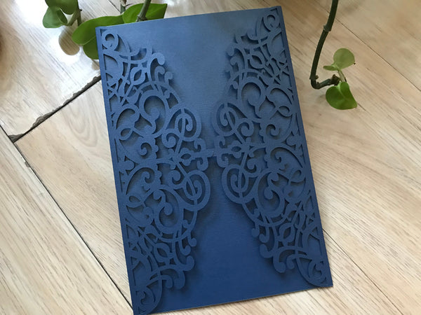 50pcs Pearl Navy Blue best invitations,birthday party invitation card,Bridal Shower Invitations - Kdecoration