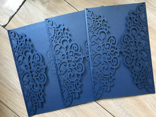 50pcs Pearl Navy Blue best invitations,birthday party invitation card,Bridal Shower Invitations - Kdecoration