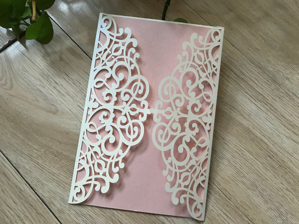 50pcs custom Laser Cut invitations Cards,Engagement Invitations,Bridal Shower Invitations - Kdecoration