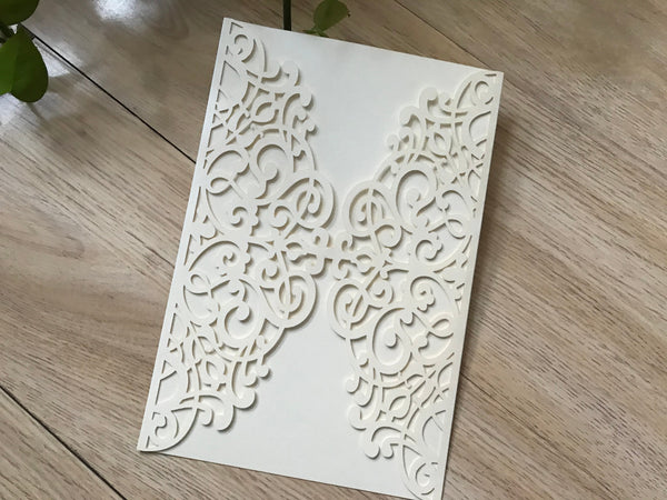 50pcs Pearl Colorful invitations card,Wedding invite,Laser Cut Wedding Card,Bridal Shower Invitation - Kdecoration