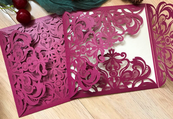 50pcs custome laser cut Invitations,Bridal Show Invitations,Engagement Invitations - Kdecoration