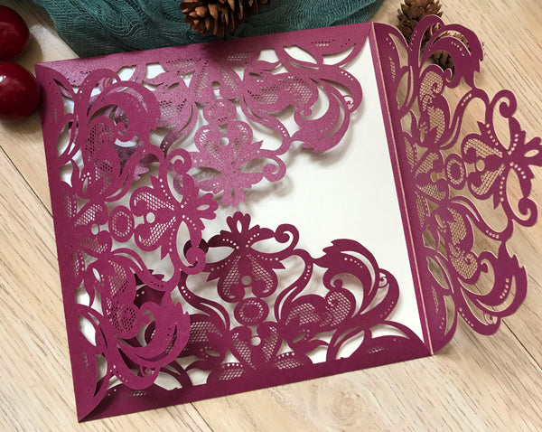 50pcs custome laser cut Invitations,Bridal Show Invitations,Engagement Invitations - Kdecoration
